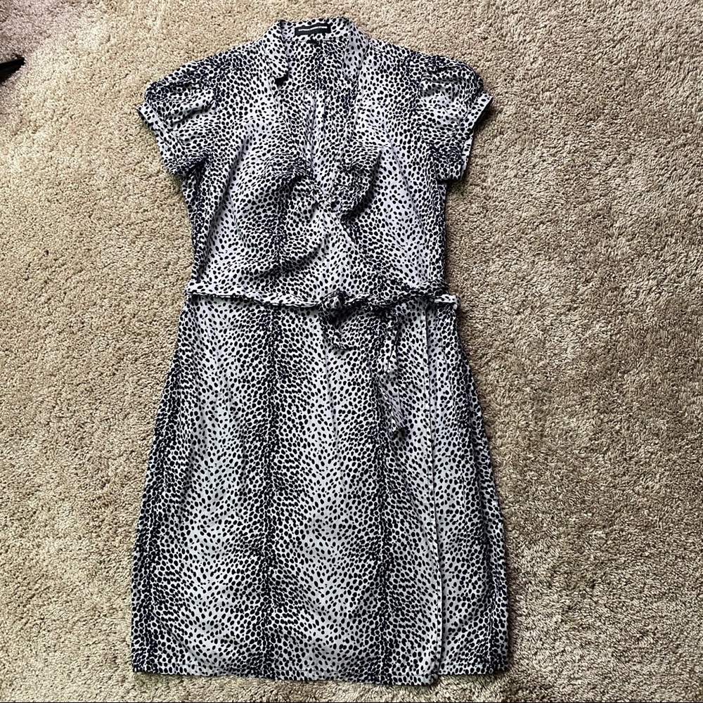 Express Animal Print Dotted Wrap Dress 8